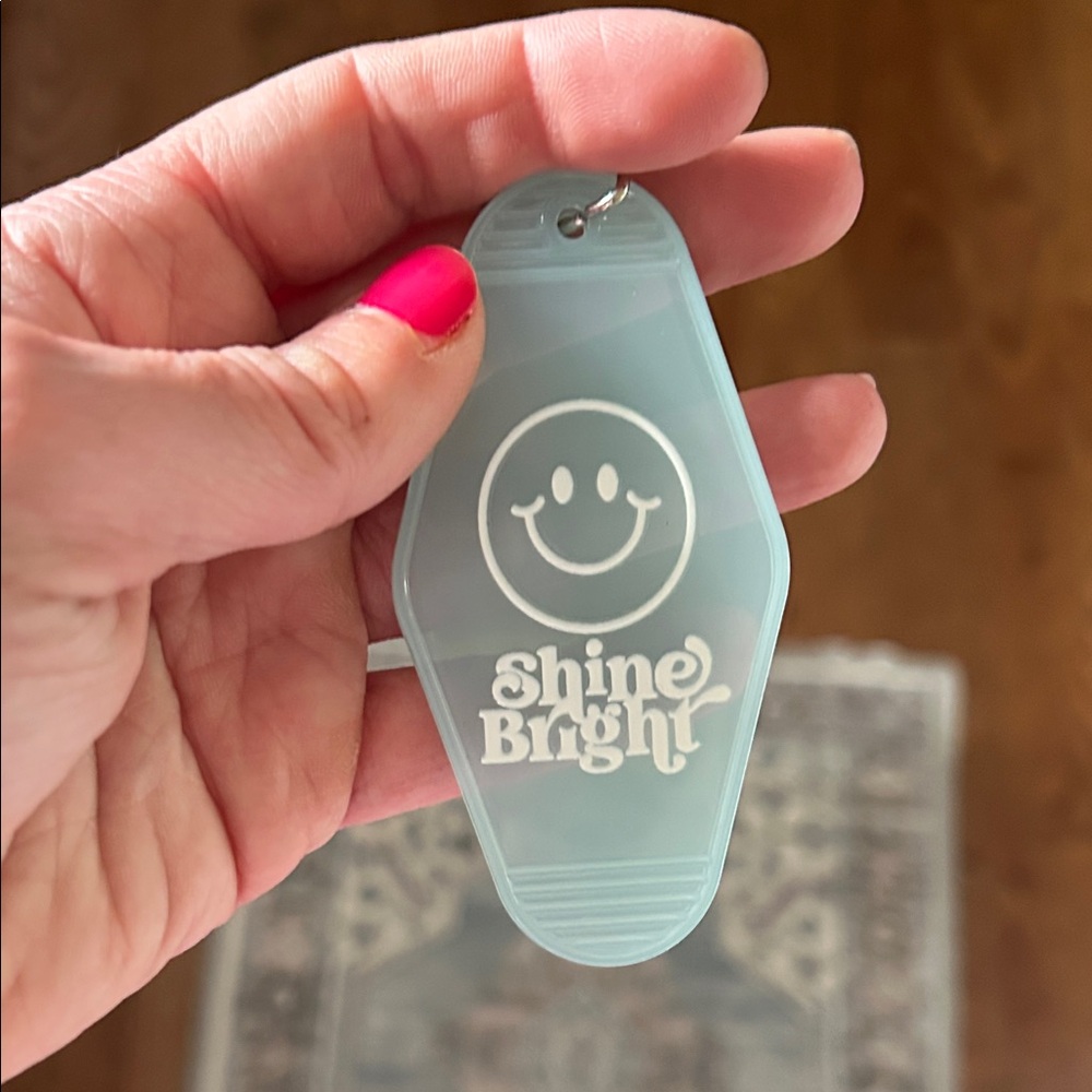 Shine Bright Light Blue Key & Card Holder